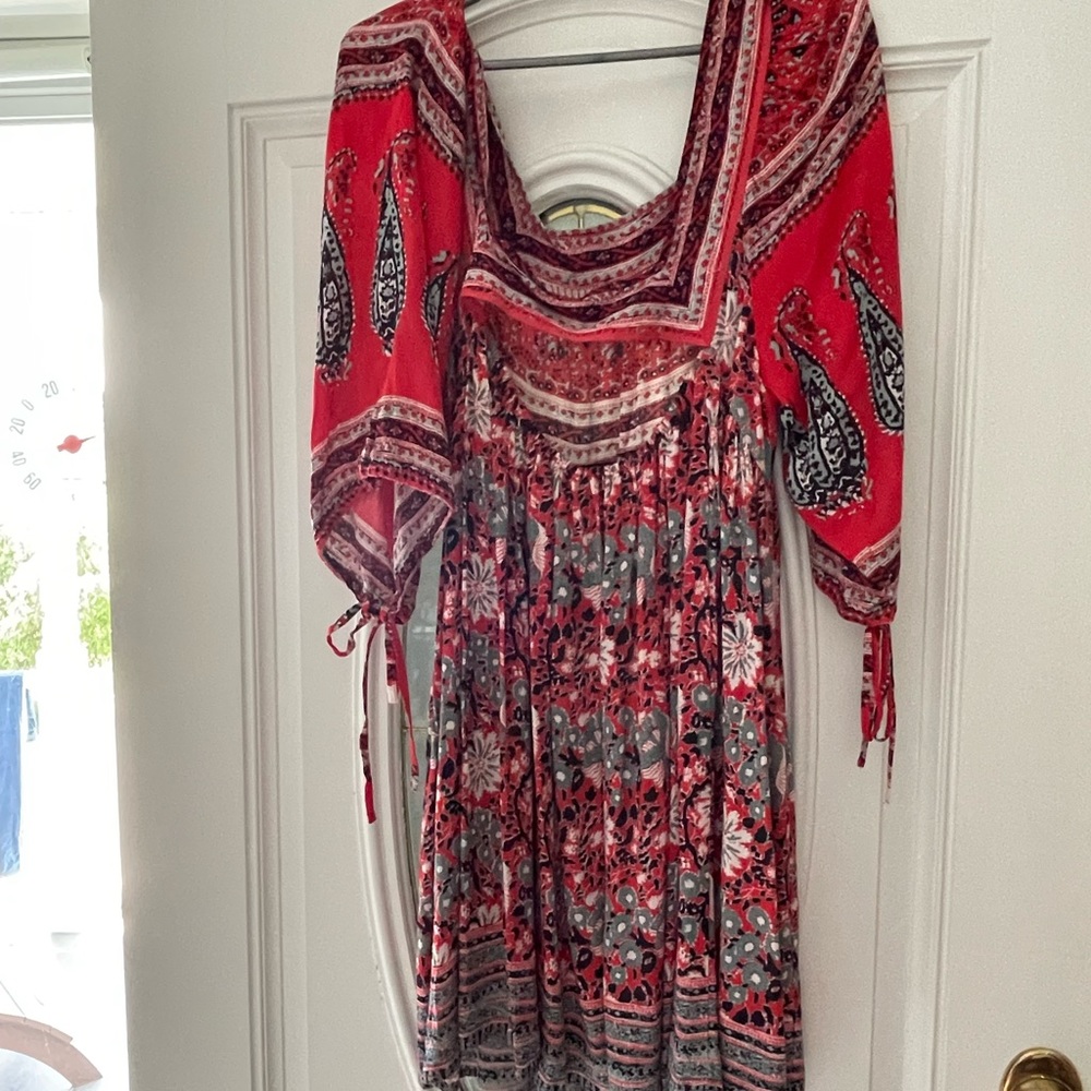 Free People Tunic Red
